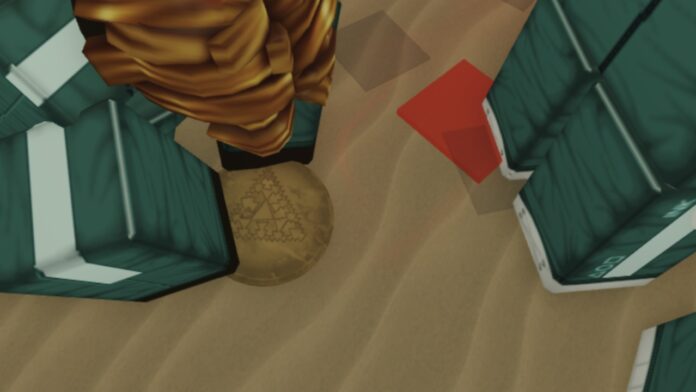 Feature image for our Ink Game Mona Lisa guide. Image shows a character leaning on the floor cutting out a cookie.