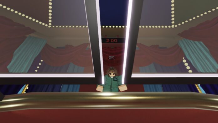 Feature image for our Ink Game Upgrades guide. Image shows a character looking down at two tiles of glass.
