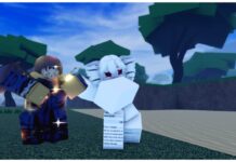 Aether Adventure Rimuru Guide – The Slime Build! Feature image for our aether adventure rimuru guide showing a player punching next to a png of the title screen rimuru