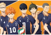 Haikyuu Fly High Recruit Guide – How It Works and Who To Choose! Feature image for our haikyuu fly high recruit guide showing a bunch of players facing the screen in the iconic black and orange game uniform
