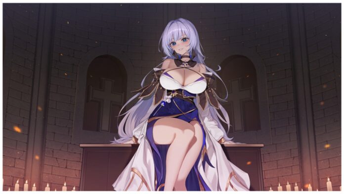 Feature image for our lost sword pet tier list showing a woman sitting on a large box looking into the camera with a slight smirk