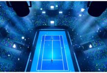 Tennis Zero Flow Tier List – September 2025 Feature image for our tennis zero flow tier list showing the court from a birds-eye view.