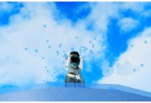 Blox Fruits Rod Enchants Guide – Should You Invest? Feature image for our blox fruits rod enchants guide showing a player with their fists raised as they stand on a fountain spitting water above and around their head