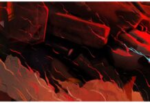 Mecharashi Weapons Tier List – The BEST Loadouts! Feature image for our mecharashi weapons tier list showing a mech dappled in a vibrant red lighting as steam emits from its body