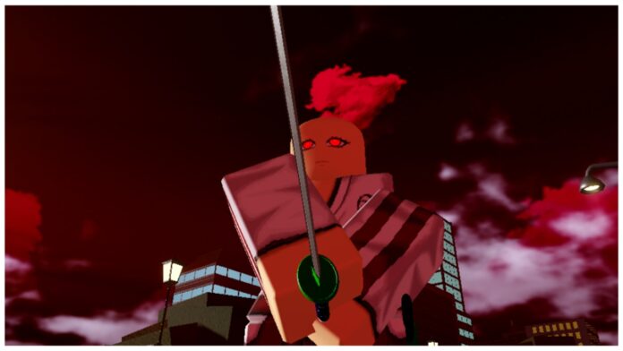 Feature image for our type soul chains of domination guide showing a soul reaper in front of a red sky holding a sword