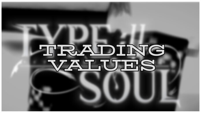 Feature image for our type soul trading values guide showing the loading screen with trading values written across the front centre
