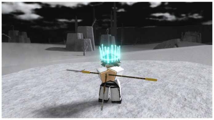 Feature image for our type soul unrivaled book guide showing an arrancar player in hueco mundo holding their weapons in front of their body