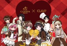Godiva x CLAMP Collection Brings Themed Chocolates, Drinks and More! featured image for our news on Godiva x CLAMP Collection. It shows the Clamp characters holding some Godiva merchandised items.