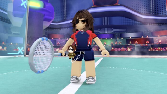 Feature image for our Racket Rivals Spirit Tier List showing a character holding a tennis racket on a court.
