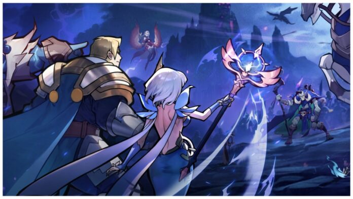 Feature image for our covenant the last flame tier list showing the backs of characters about to enlist into combat.