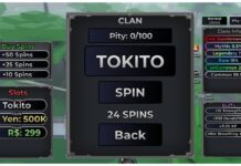 How To Spin in Weak Legacy 2 – Obtaining Clans for Breathing Techniques. Feature image for our how to spin in weak legacy 2 guide showing the clan spinner menu with the player having unlocked the tokito clan