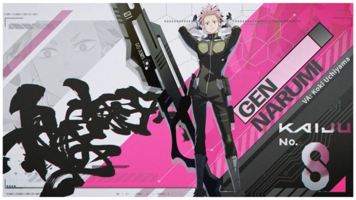 Feature image for our kaiju no 8 build guide showing gen against his game intro screen