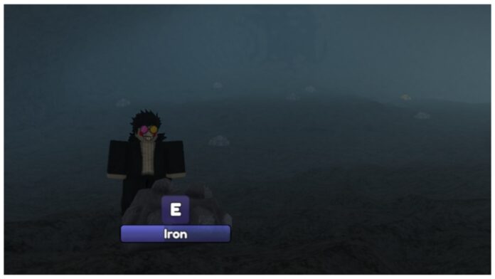 Feature image for our reborn cultivation runes guide showing a player dressed as spamton from deltarune in a dark cave mining iron