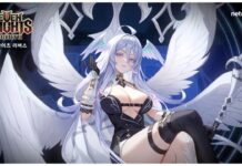 Seven Knights Rebirth Accessories – Complete Masterlist Feature image for our seven knights rebirth accessories guide showing jury sitting and looking down on the viewer with her wings outstretched