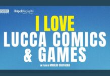 I LOVE LUCCA COMICS & GAMES Premieres at the 20th Rome Film Festival featured image for our news on I Love Lucca Comics & Games. It shows the words 'I Love Lucca Comics & Games' in big basic sans font in yellow and white. The backdrop is blue.