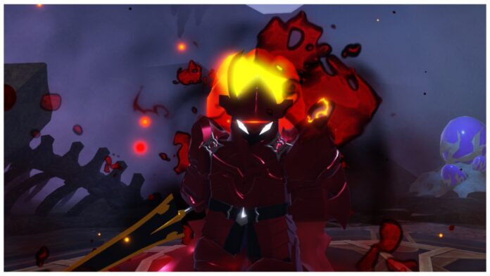 Feature image for our anime raid tier list showing the igros boss in his red flamed armour holding a weapon and menacingly looking towards the viewer
