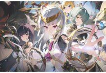 Blue Protocol Star Resonance Class Tier List – Reasons Listed! Feature image for our blue protocol star resonance class tier list showing a rich variety of characters in a stunning anime style crowding the illustration, the central character is reaching her hand out to the viewer
