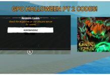Grand Piece Online Halloween PT 2 Codes Feature image for our grand piece online halloween pt 2 codes guide showing the transyvania beach with the gpo icon and the redeem page over the image