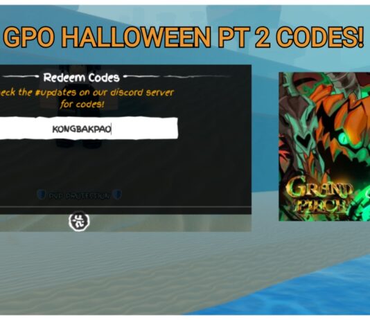Grand Piece Online Halloween PT 2 Codes Feature image for our grand piece online halloween pt 2 codes guide showing the transyvania beach with the gpo icon and the redeem page over the image