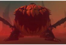 How To Get The Grand Piece Online Prestige World Ender Feature image for our grand piece online prestige world ender showing the true demon ba'al boss roaring at the viewer from his orange dusty hellscape