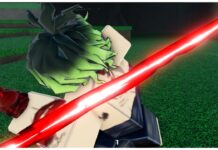 How To Get Spins in Weak Legacy 2 Feature image for our how to get spins in weak legacy 2 guide showing gyutaro slashing at the viewer with his red sickles