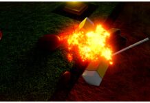 Onikami Breathing Tier List – December 2025 Feature image for our onikami breathing tier list showing a players corpse on the floor at night time engulfed in flames