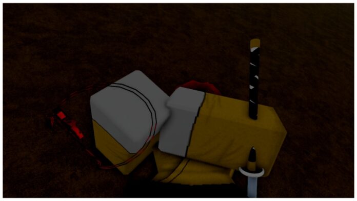 Feature image for our onikami treasure chest drops guide showing a player holding a red necklace in their hands as they fold their arms over their face