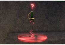 Rogue Piece Shanks Weapon – The Dark Blade! Feature image for our rogue piece shanks weapon guide showing the blade wedged into a concrete slab with a red ? above its hilt