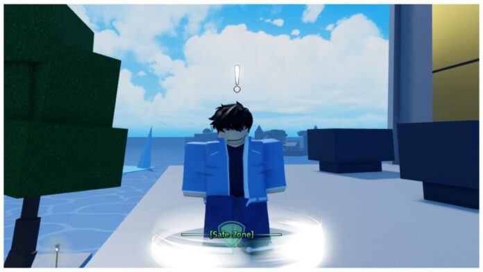 Feature image for our rogue piece sung jin woo guide showing the sung npc on top of a grey building smirking at the viewer
