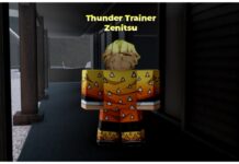 Weak Legacy 2 Accessories Tier List Feature image for our weak legacy 2 accessories tier list showing the haori of zenitsu from behind as he stands on a wooden porch