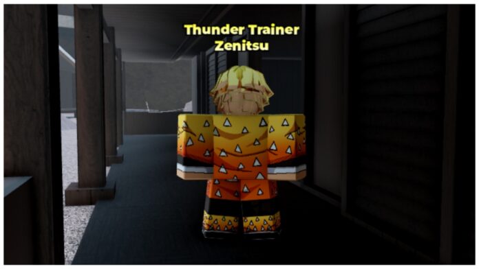 Feature image for our weak legacy 2 accessories tier list showing the haori of zenitsu from behind as he stands on a wooden porch