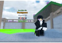 The Complete Weak Legacy 2 Dungeon Drops List – Masterlist Including Buffs and Drop Chance! Feature image for our weak legacy 2 dungeon drops guide showing a player with their sword held in front of them as they stand before the dungeons ring in little village.