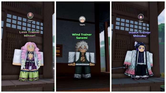 Feature image for our weak legacy 2 update 5 breathing tier list showing a 3-way collage of different trainers on their wooden porches