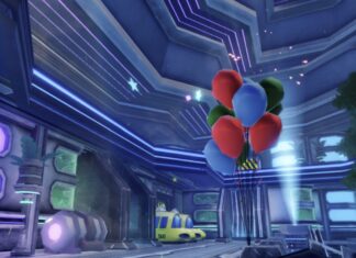 Best Builds for Anime Vanguards Hollow Night Feature image for our Best Builds for Anime Vanguards Hollow Night guide showing balloons and taxis inside a room.