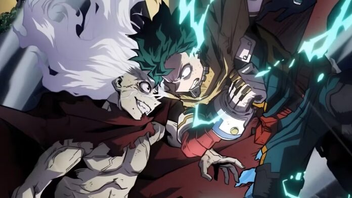 featured image for our news on My Hero Academia’s final season. It shows Izuku Midoriya and Tomura Shigaraki.