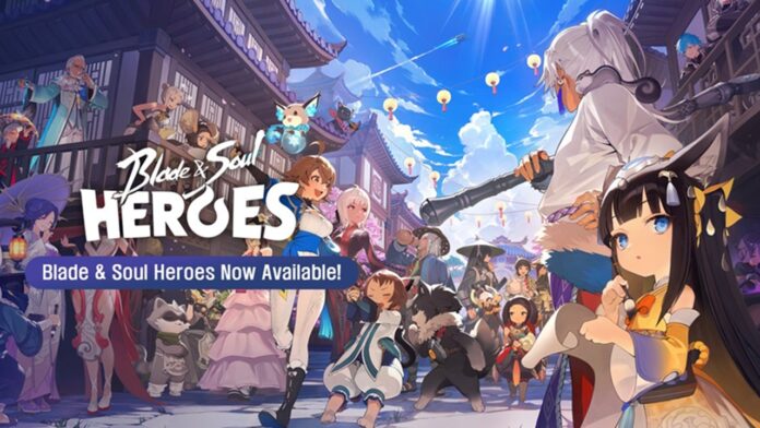 featured image for our news on Blade & Soul Heroes. It shows the game's promotional image with multiple characters.