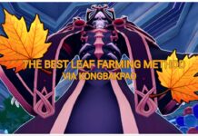 Best Leaf Farming Method in Anime Vanguards UPD 9.5 Feature image for our best leaf farming method in anime vanguards guide showing the lich king with the leaf png overtop