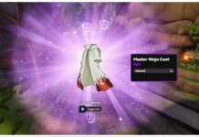 Best Relics in Universal Tower Defense Feature image for our best relics in universal tower defense guide showing the ninja cape in front of a purple aura