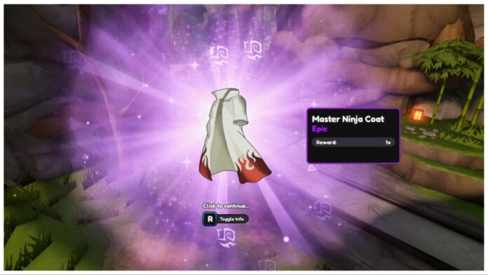 best-relics-in-universal-tower-defense Feature image for our best relics in universal tower defense guide showing the ninja cape in front of a purple aura