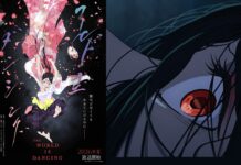 The World Is Dancing Is Getting a TV Anime Adaptation This Year! featured image for our news on The World Is Dancing anime. It shows the protagonist falling from a high peak. On the right side, her eyes are popping out due to fear or shock.