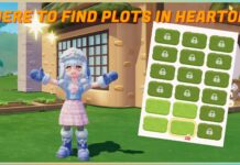 How to Unlock Home Plots in Heartopia – Video Guide! Feature image for our where to find plots in heartopia guide showing a player with their arms outstretched and an image of the plots next to them