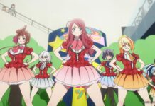 Zombie Land Saga: Yumeginga Paradise Is Coming to North American Screens This Month! featured image for our news on Zombie Land Saga: Yumeginga Paradise. It shows six girls in similar red and orange A-line dresses.