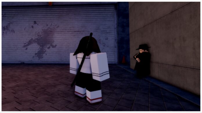 how-to-feed-the-fox-devil-in-devil-hunter Feature image for our how to feed the fox devil guide showing a player looking at the alleyway npc