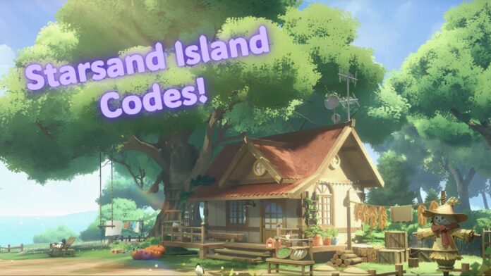 Feature image for our Starsand Island Codes guide showing a cosy farm house with a tree in the background.