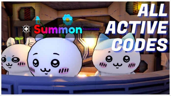 Feature image for our anime paradox codes guide showing the three chiikawas behind the stall with ALL ACTIVE CODES written in white over the front