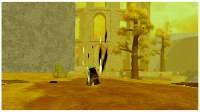 how-to-get-domain-expansion-in-sorcerer-ascent feature image for our how to get domain expansion in sorcerer ascent showing a player dashing through a wasteland like area singed with an orange tint
