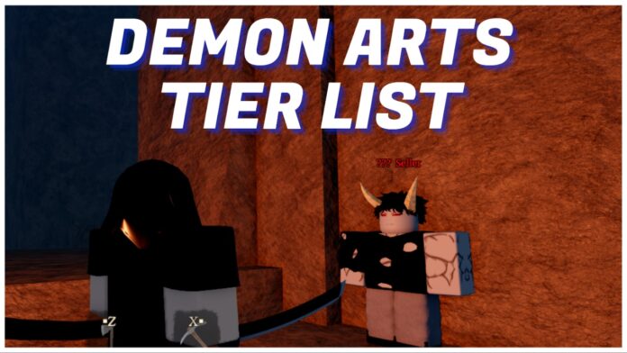 slayerbound-demon-arts-tier-list Feature image for our slayerbound demon arts tier list showing a player speaking to the ??? demon to become a demon.
