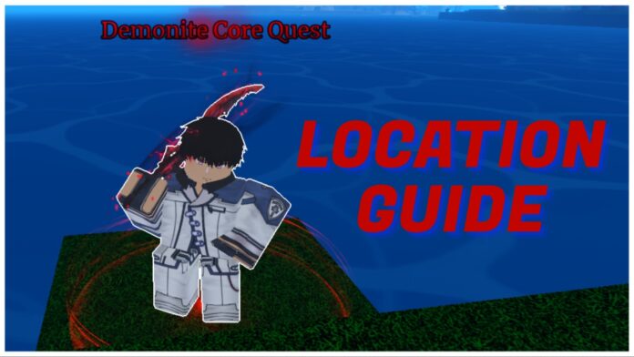 where-i-found-demonite-core-in-sailor-piece Feature image for our where i found demonite core in sailor piece guide showing the demonite core quest noc holding a sword over his shoulder. On the right it reads LOCATION GUIDE in red.
