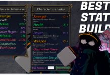 Bizarre Lineage Best Stats Build: Understanding How To Invest + Accessories Stats Feature image for our bizarre lineage best stats build guide showing a player in front of their stats window with crazy diamond behind them. In the top right in bold white it reads BEST STAT BUILD