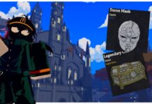 How To Obtain Vampire in Bizarre Lineage: Best Sub-Ability! Feature image for our how to obtain vampire in bizarre lineage showing a player on the left in front of dios castle with the stone mask and legendary chest on their rigt